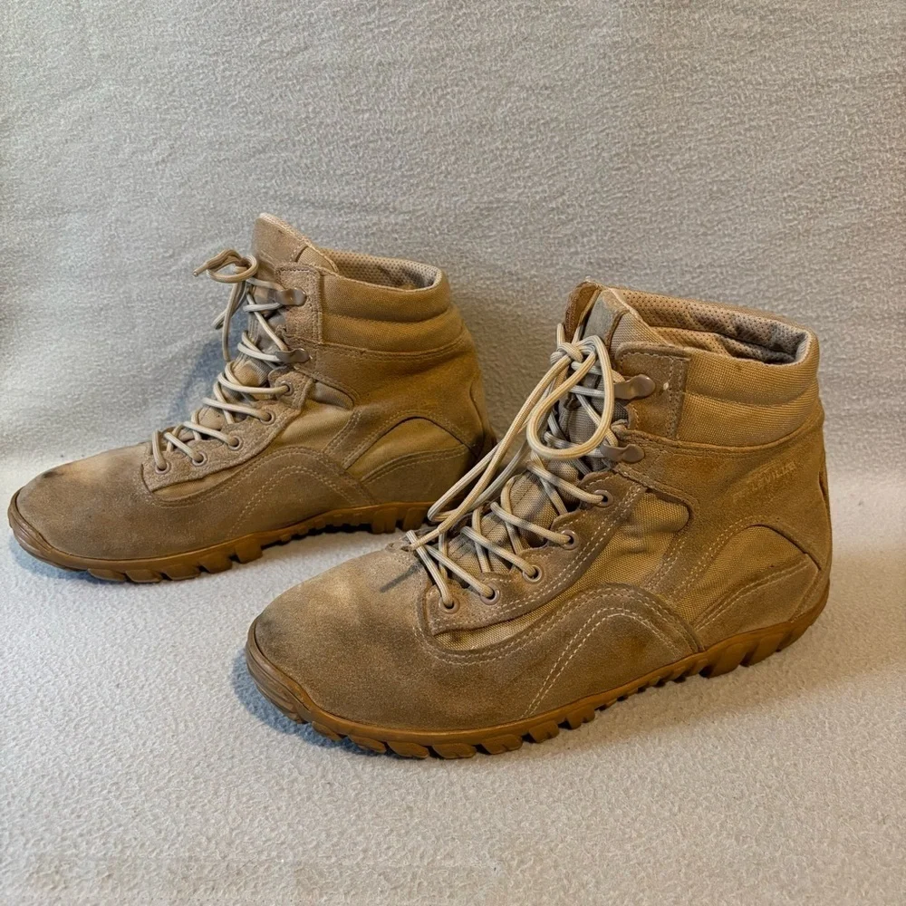 Belleville men’s tan military lace-up combat boots size 11.0 R made in USA